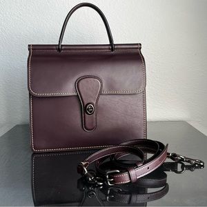 Coach 1941 Willis Top Handle in Oxblood/Pewter